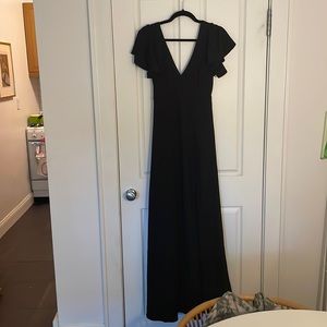 Black bridesmaids dress, birdy grey